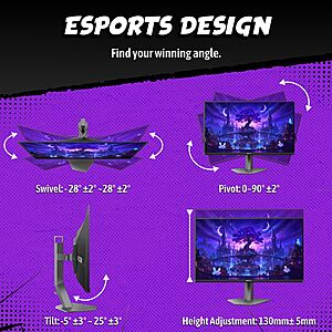 AOC Agon Pro 27 Inch Gaming Monitor QD-OLED Up to 280Hz 0.03ms, AG276QZD2 $349.99