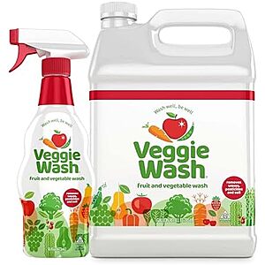2-PackVeggie Wash Fruit & Vegetable Wash (16 fl oz + 1 Gallon) $15.19 w/ S&S + Free Shipping w/ Prime or on $35+ $15.99