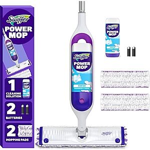 [AC] $16.94* | Swiffer PowerMop Multi-Surface Mop Kit w/ 2x Mop Pad Refills & Cleaning Solution at Amazon
