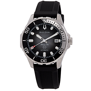 BULOVA Marine Star Miyota Automatic Black Dial Men's Watch 98B465 $270