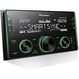 $107.99* | Pioneer MVH-S622BS Double Din Car Stereo with Bluetooth, USB at Amazon
