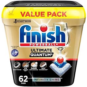 [SnS, AC] $34.85* | 3 × 62-ct Finish Ultimate Quantum Infinity Shine Dishwasher Detergent Pods ($11.62 each) at Amazon