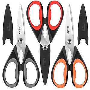 3-Pack 8.7" iBayam Heavy Duty Kitchen Scissors w/ Sheath $8.99 + Free Shipping w/ Prime or on $35+