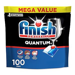 100-Count Finish Quantum Dishwasher Pods $16.59 w/ S&S + Free Shipping w/ Prime or on $35+