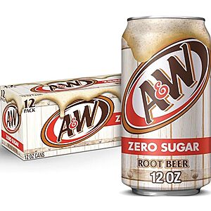 [SnS, AC] $14.74* | 3 × 12-Pk 12-Oz A&W Zero Sugar Root Beer Soda ($4.91 each) at Amazon (40.9￠ each)