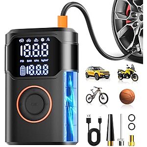 $12.99* | UZNY 150PSI Tire Inflator & Portable Air Compressor at Amazon