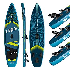 iTAOSTAR Lead 11' × 33"/12' × 35" Inflatable Paddle Board with 5 Fins for All Skill Levels $129.99