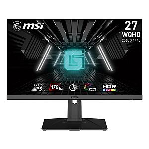 Refurb: MSI 27" Gaming Monitor 1ms 170Hz (2560x1440) QHD Rapid IPS G-Sync HDR $121 + Free S&H