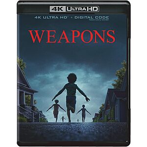 Weapons (4K Ultra + Digital) $14.99 Amazon.com