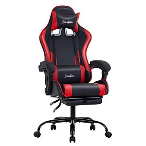 Gaming Chair Office Chair Desk Chair with Footrest Lumbar Support Headrest Armrest Task Rolling Swivel Ergonomic E-Sports Adjustable PC Gamer Chair, variouse colors $79.99