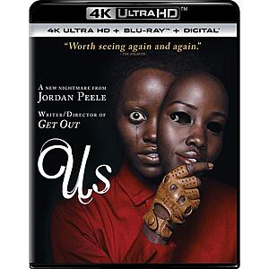 Us - 4K Ultra HD + Blu-ray + Digital $12.99 Amazon.com