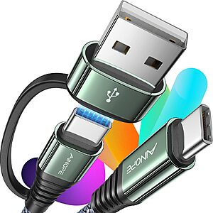 1' 60W AINOPE USB-C to USB A/C Cable $3.99, 10' 240W Right Angle $6.59 & More + Free Shipping w/ Prime or $35+ Orders