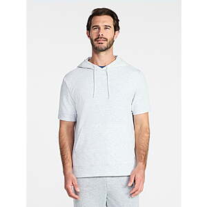 $4.22: Athletic Works Men's Short Sleeve Hoodie Sweatshirt(Vivid White Heather,4XL/5XL only) at Walmart.com