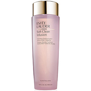 13.5 fl oz Estée Lauder Soft Clean Infusion Hydrating Skin Essence Face Toner w/ Amino Acid & Waterlily $23 + Free Store Pickup at Macy's or Free Shipping on $39+