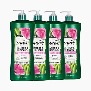 4-Pack 28-Oz Suave Bamboo & Hibiscus Volumizing Conditioner $12.61 w/ S&S + Free Shipping w/ Prime or on orders over $35