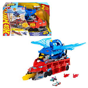 Hot Wheels City Ultimate Dual Dragon Transporter & 2x 1:64 Scale Toy Cars $33.99 + Free S&H w/ Walmart+ or on $35+