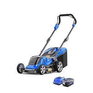 Wild Badger Power 40V 18-In Brushless Cordless Electric Lawn Mower, 5 Cut Heights, 3-in-1 Clipping Modes, 40V 4.0Ah Battery and Charger $167.99