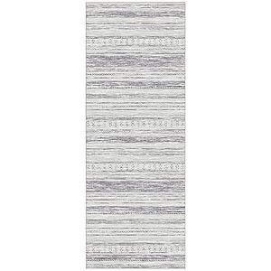Flash Deal; 2' x 6' Tortania Neutral Boho Moroccan Farmhouse Washable Runner Rug (Grey) $8.21 + Free Shipping w/ Prime or on $35+
