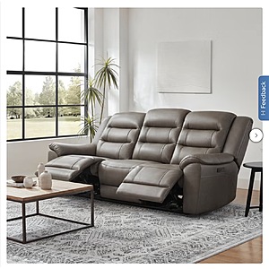 Mason Leather Power Reclining Sofa with Power Headrests $1199.99 Free Shipping Costco.com