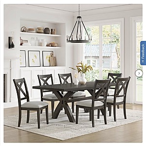 Westen Dining Table and 6 Chairs $899.99 free shipping Costco.com