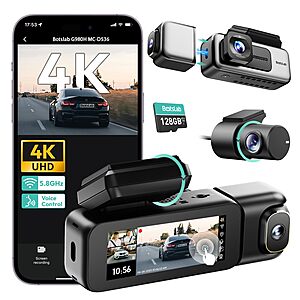 3-ch BOTSLAB G980H 360° Dash Cam (4k+1080px2) $120 + Free S/H