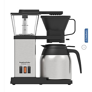 SimplyGood Coffee Thermal Brewer, 8-cup $119.99 + $9.99 shipping Costco.com