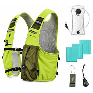Savior Cool Breathable Mesh Cooling and Hydration Vest w/ 3 Ice Cooling Packs, 2L BPA-free Water Bladder and 22L Storage (Green) $14.99 + Free Shipping w/ Prime or on $35+