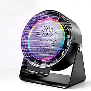 4-in-1 5000mAh Anyyuk Wireless Bluetooth Speaker w/ Phone Stand & Desk Fan $15.87 + Free Shipping w/ Prime or on $35+