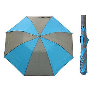 41" Misty Harbor  Auto-Open Folding Rain Umbrella (Grey Blue, Rainbow) $3 + Free Shipping w/ Walmart+ or on $35+