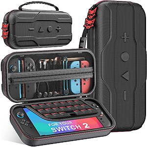 $10.43 FS WALMART+ Marketplace Switch 2 Case | Switch 2 Accessories - QQV Hard Shell Shockproof Carrying Case Compatible with Nintendo Switch 2 (2025)
