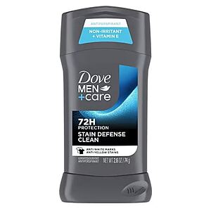 2x Dove Men+Care Deodorant Stick (Clean), 2.6 oz $9.08