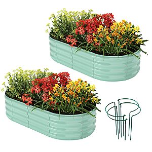 2-Pack 4'x2'x1' ZFHgarden Galvanized Metal Raised Garden Bed Planter $22.98 + Free Shipping w/ Prime or on $35+