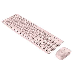 $17.92 FS WALMART+ or PU at store: Logitech Wireless Keyboard and Mouse Combo for Windows, 2.4 GHz Wireless, Compact Mouse, Rose or Black, Walmart Exclusive