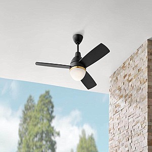 46" Blaketon Modern Ceiling Fan w/ Tunable LED & Remote (Brushed Nickel or Matte Black) $39.97 + Free Shipping