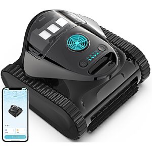 C1 Robotic Pool Cleaner with 180Mins, Transparent Navy Black $299.99