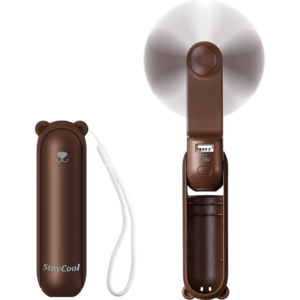 Quick and Cool Handheld Fan, Flashlight & Power Bank (Brown or White) $5 + Free Shipping
