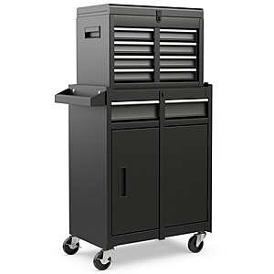 40"H Costway 2-in-1 Rolling Tool Chest w/ 5 Sliding Lockable Drawers (Various Colors) $104 + Free Shipping