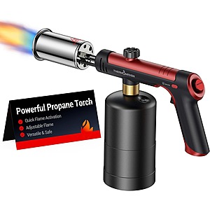 Save 60% on ThermoMaven One-Tap Max Fire Propane Torch, Red $23.9