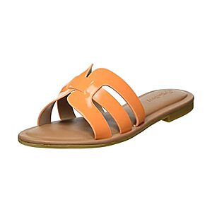 Women's The Drop Monika Slide Sandal (Orange) $6.99 + Free Shipping w/ Prime