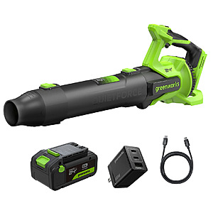 Greenworks 24V 515 CFM Cordless Battery Brushless Blower w/ 5.0Ah Battery & 65W Type-C Charger + Free S/H $119