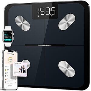 Etekcity Smart Scale for Body Weight, Body Fat and BMI, FSA Eligible (black, Size: 11 x 11 inches) $19.95