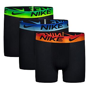 Nike Boys' Dri-FIT Essentials Micro Multi-Pack Boxer Briefs, Color: Black/Game Royal 3-pack, size (M, L, XL) $17.35