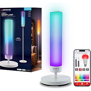 Monster Adjustable 2-in-1 LED Floor & Table Lamp w/ App & Voice Control, Music Sync & RGBIC Multicolor Lighting $42 + Free Shipping