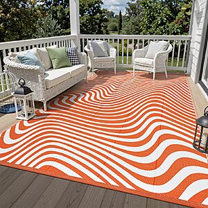6'x9' Vaukki Waterproof Reversible Plastic Straw Outdoor Rug $21.58 + Free Shipping w/ Prime or on $35+