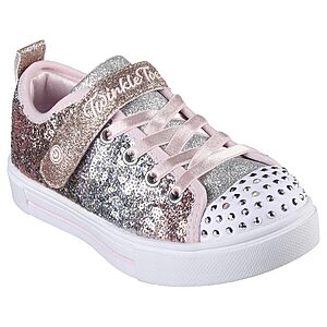 $17.36 AMAZON BTSCHOOL Skechers Girls' Twinkle Sparks Sequin | Casual, Light-Up, Sequin Embellished size 5T- 3 Little Kid
