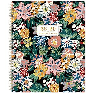 Artfan 3-Year Monthly Planner 2026-2029 9" x 11" w/ 36 Monthly Tabs, Notes Pages & Inner Pocket (Floral) $4.89 + Free Shipping w/ Prime or on $35+