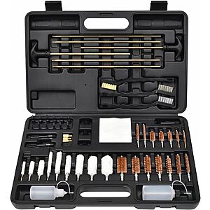 GLORYFIRE Universal Gun Cleaning Kit with Jags and Rods for All Caliber | Gun Brushes, Cotton Mops, Pistol Cleaning Kit $6 Amazon free shipping
