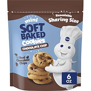 [Regional] 6-Oz Pillsbury Mini Soft Baked Chocolate Chip Cookies (Sharing Size) $2.47 w/ S&S + Free Shipping w/ Prime or on $35+