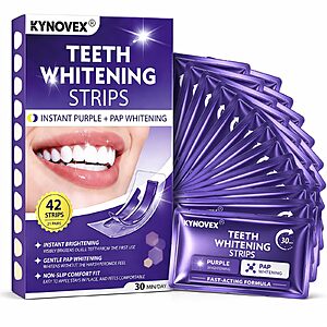 V34 Purple Color Corrector Teeth Whitening Strips, 42 Strips (21 Pairs) – $9.89