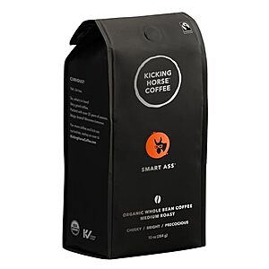 [SnS, AC] $6.29 | 10-Oz Kicking Horse Organic Medium Roast Whole Bean Coffee (Smart Ass) at Amazon